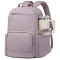 Purple Laptop Backpack Large Capacity Travel Work School Bag Water Resistant Daypack - L12 H17.5 D8 inch / Lotus Pink