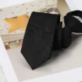 Black 6cm paisley pattern necktie detail shot, premium formal business wedding wear accessory. - Paisley Zipper Style / Black