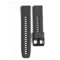 Cinturino per orologio in silicone a sgancio rapido grigio scuro con fori traspiranti. - Nero