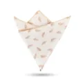 Elegante heren pochet met bladeren patroon, perfect voor pakken, bruiloften en formele feesten. - Beige Veer Borstzakdoek