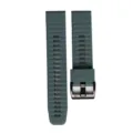 Cinturino di ricambio in silicone, cinturino sportivo texturizzato verde scuro con fibbia. - Blu Roccia