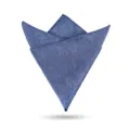 Pañuelo de bolsillo azul brillante para hombre traje boda vista detallada formal - Pañuelo de Bolsillo Estampado de Nieve Azul