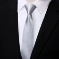 Cravatta argentata con cerniera, cravatta formale da uomo per affari e matrimoni. - Stile Zip 7cm / Champagne