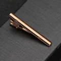 Élégante pince à cravate en or rose pour homme tenue formelle design géométrique - Champagne