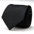Classic black men's formal business tie featuring a sleek diagonal texture detail. - 8cm Black Fashion Classic Hand-Tied