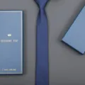 Classic blue business formal necktie with elegant gift box packaging for men wedding wear. - 6cm Blue Snowflake Zipper (With Long Gift Box)