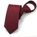 Klassieke rode gestructureerde ritsdas voor heren zakelijke formele kleding bruiloft - Retro Wijnrood