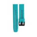 Cinturino di ricambio in silicone sgancio rapido sportivo turchese con fibbia nera - Verde Germano