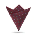 Pañuelo de bolsillo rojo para hombre con elegante patrón geométrico para boda y eventos - Flor de Diamante de Rima Roja Pañuelo
