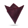 Elegante pañuelo de bolsillo para hombre con motivo de hojas rojas y azules para traje. - Patrón de Pluma Rojo Azul Pañuelo