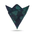 Pañuelo de bolsillo hombre traje azul oscuro verde diseño floral jacquard boda elegante - Verde Esmeralda Fantasía Pañuelo de Bolsillo