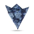 Hombre Azul Marino Floral Pañuelo de Bolsillo Traje Boda Fiesta Moda Accesorio - Hilo Azul Fantasía Pañuelo de Bolsillo