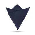 Elegante pañuelo de bolsillo azul marino para hombre con sutil textura tejida para trajes. - Rayas Azul Mar Profundo Pañuelo