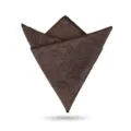 Elegante pañuelo de bolsillo marrón con motivo de hojas para traje de hombre boda fiesta. - Sombra de Pino Marrón Profundo Pañuelo