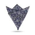 Elegante pañuelo de bolsillo para hombre con flores para traje boda fiesta azul - Rosa Púrpura Azul Niebla Pañuelo