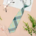 Japanese style JK plaid pre-tied necktie for students, cute academy uniform short tie. - JK016 Heart to Heart Necktie