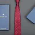 Burgundy polka dot necktie with gift box, elegant formal businesswear accessory for men. - White Dot Zipper Style (Long Gift Box) / 8cm Wide / Rich Red