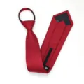 Corbata de cremallera roja para hombres y mujeres, corbata preanudada para negocios y bodas. - Corbata Preanudada con Cremallera / 8cm / Modelo H013