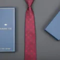 Burgundy men's business necktie featuring elegant square pattern design with gift box option. - Square Pattern Zipper Style (Long Gift Box) / 8cm Wide / Burgundy