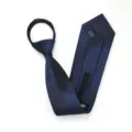 Corbata con cremallera para hombre, patrón azul, corbata prehecha práctica para trabajo. - Corbata Preanudada con Cremallera / 8cm / Textura Raíz Azul