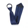 Corbata de cremallera azul para hombre preanudada accesorio formal de negocios boda entrevista - Corbata Preanudada con Cremallera / 8cm / Textura Escalera Azul