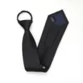 Corbata con cremallera negra para hombre negocios formal boda corbata estrecha elegante - Corbata Preanudada con Cremallera / 8cm / Negro irregular