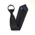 Corbata negra con cremallera para hombres y mujeres, cómoda corbata de negocios preanudada. - Corbata Preanudada con Cremallera / 8cm / Rayas Arcoíris Negras