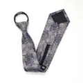 Elegante corbata con cremallera para hombre y mujer, elegante patrón de cachemira azul. - 8cm Camello Paisley Cremallera