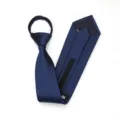 Corbata con cremallera de negocios para hombre y mujer boda ropa formal azul sólido elegante. - 8cm navy blue solid color zipper