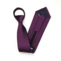 Corbata con cremallera violeta para hombre negocios boda corbata perezosa color sólido fácil - 8cm Púrpura Sólido Cremallera