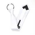 Corbata blanca con cremallera para hombres y mujeres, corbata preanudada para negocios boda diario - 8cm white solid color zipper
