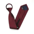 Corbata con cremallera preanudada burdeos para hombres negocio oficina formal rayas - 8cm Burdeos Meteoro Cremallera