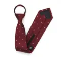 Corbata con cremallera burdeos para hombre, corbata estrecha preanudada con flores. - 8cm Burdeos Estrella Cremallera