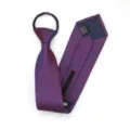 Corbata con cremallera de negocios azul morado a rayas ropa formal boda corbata - 8cm Cielo Estrellado Romántico Cremallera