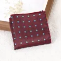 Retro geometrisch patroon pochet, elegante rode pak borstzak zakdoek mannen detail. - Rode Rijm Diamant Bloem Borstzakdoek