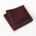 Gedetailleerd overzicht van bordeaux gestreepte heren pochette voor formeel pak. - Donkerrood Schaduw
