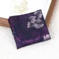 Vintage bloemen zijden pochet voor heren zakelijke pak bruiloft zakdoek accessoire - Paarse Nacht Elf Borstzakdoek
