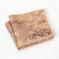 Stijlvolle heren luxe goud bloemen pochet voor pak bruiloft zakelijk feest accessoire - Egeïsche Golven Champagne