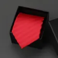 Red striped zipper necktie for men and women, business formal wear or wedding accessory. - 8cm D-18 Zipper