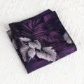Paarse botanische print pochet voor heren zakelijk pak en formele huwelijkkleed. - Paarse Nachtelf