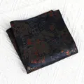 Heren vintage bloemen pak zakpochet, elegante donkerblauwe zakdoek voor formele bruiloft zaken. - Tuindroom