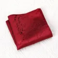 Heren rode paisley pochet vintage zijde gevoel formele pak zakdoek bruiloft accessoire - Rode Wijnstok