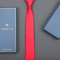 Red silk-like striped necktie with elegant gift box, perfect for business and wedding suits. - 6cm D18 Zipper (With Long Gift Box)