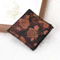 Vintage bloemen pochet voor heren, zwart koperbruin zijde zakdoek suit accessoire stijlvol. - Fantasie Xiangyun Borstzakdoek