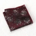 Heren retro bloemen pak pochet zakdoek zakdoek bruiloft formele zijden accessoire - Wijnrood