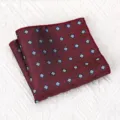 Heren pak pochet retro patroon zakdoek formele zakelijke pak accessoire elegant - Rode Ruit Bloem