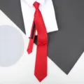 Classic red zipper jacquard tie for men and women, perfect for business and wedding wear. - 8cm D01 Red Floral Zipper