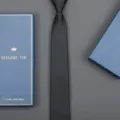 Classic black men business necktie with elegant blue gift box packaging for formal wedding wear. - 6cm Black Paisley Zipper (With Long Gift Box)