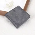 Donkergrijs gestructureerd pochet voor heren, klassieke zakdoek accessoire voor zakenpak. - Mist Geweven Spoor Borstzakdoek