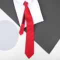 Red striped zipper necktie for men and women business wedding casual wear tie new - D03 Zipper